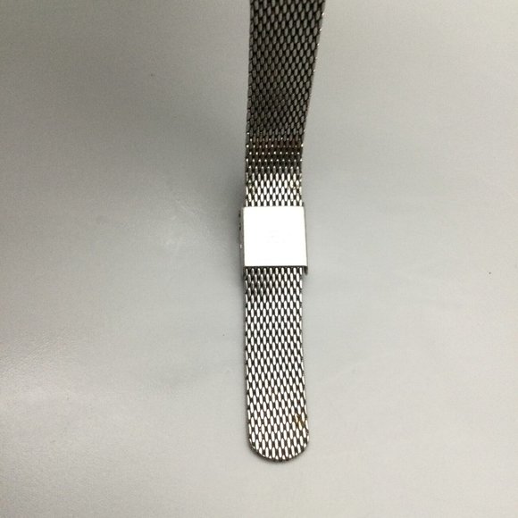 Vintage Seiko Automatic Watch Women Silver Tone Date Blue Oval Dial Mesh Band - Picture 8 of 12